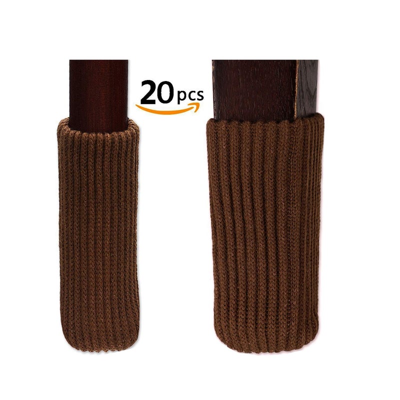 TEKEFT 20 pcs Knitting Wool Furniture Socks Chair Leg Socks Furniture Sliders That Protect Hardwood Floors from Scratches Socks Gifts - Image 2